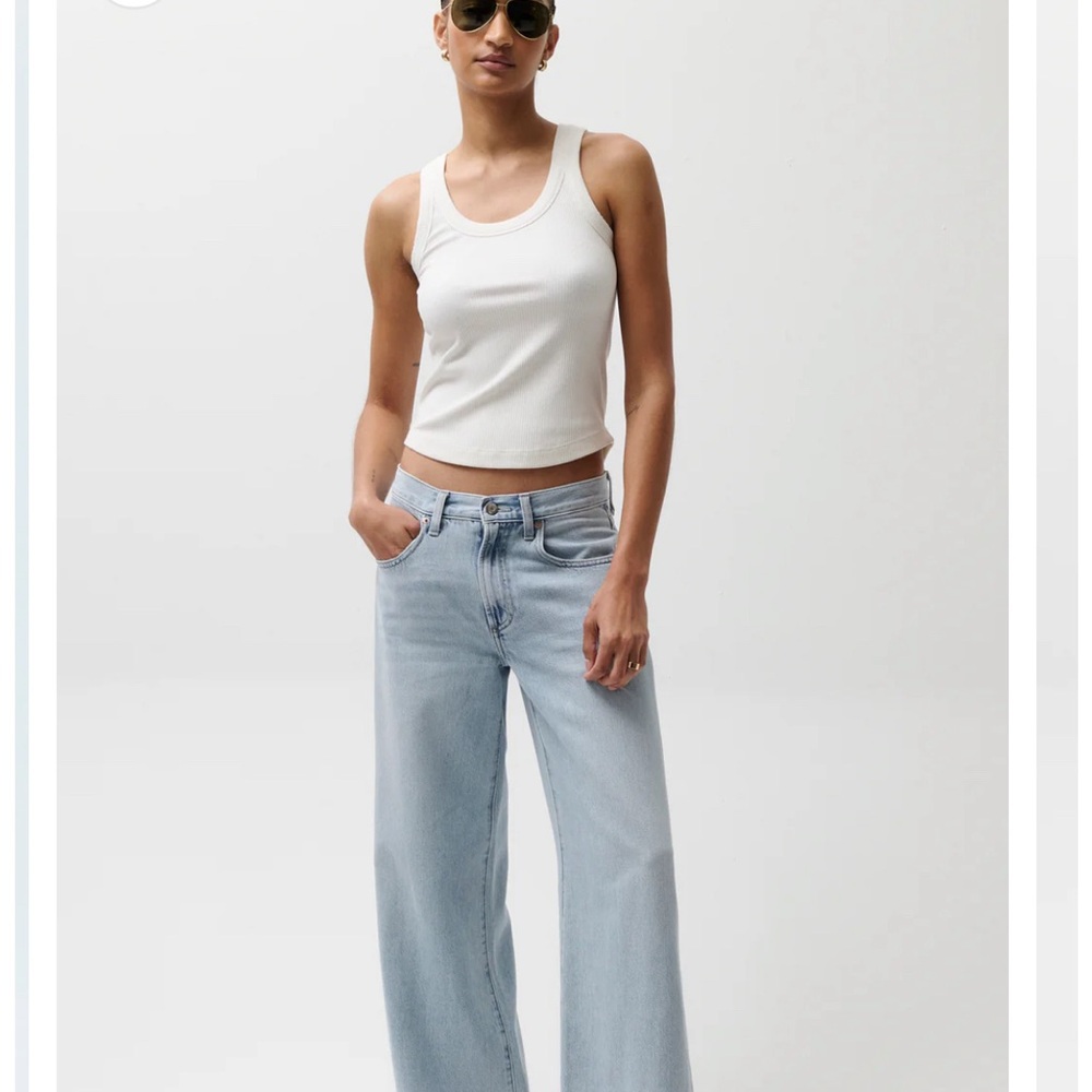 pistola Light Blue Wide Leg Flare Jeans